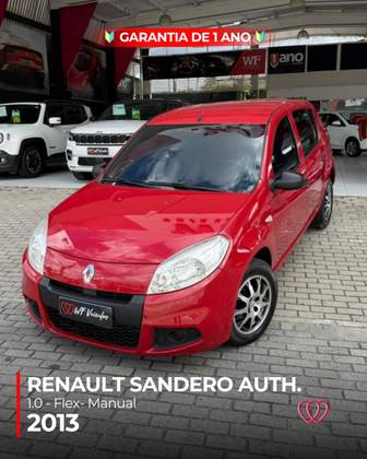 RENAULT SANDERO 1.0 AUTHENTIQUE 16V FLEX 4P MANUAL RENAULT SANDERO 1.0 AUTHENTIQUE 16V FLEX 4P MANUAL